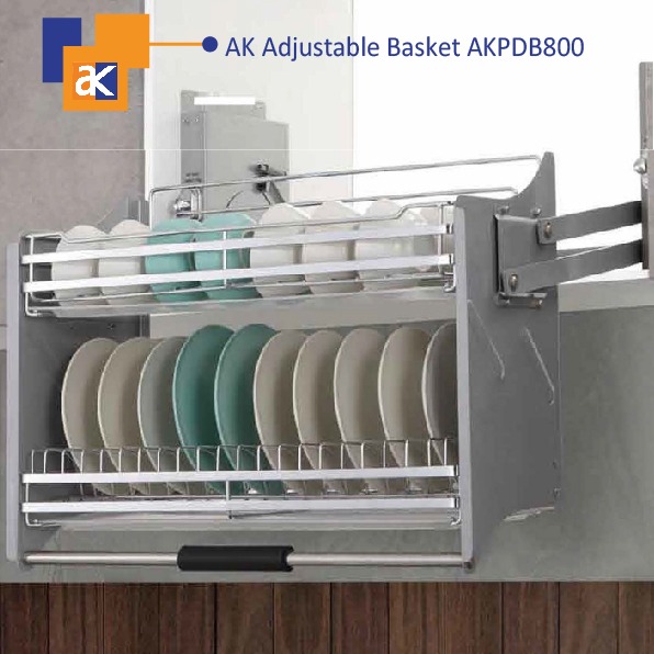 Buy Ak Adjustable Pull Down Basket - 800mm - 765x265x550 Online | Manufacturing Production Services | Qetaat.com